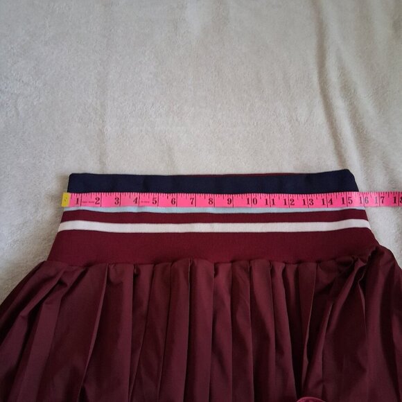Jolie & Joy by FCT with Love Women's Juniors XL Burgundy Pleated Tennis Skort - Picture 9 of 10